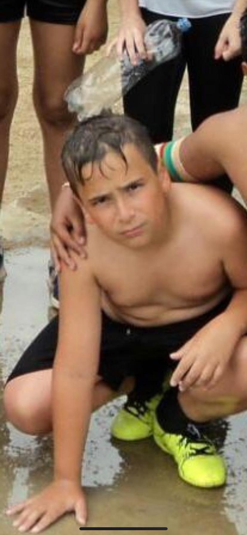 Aiman Malamane de pequeño, antes de empezar a entrenar